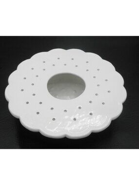 Vintage 1990's Martha Stewart White Ceramic Flower Frog Tulipiere Made in Spain
